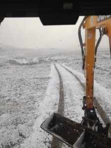 Digger in snow